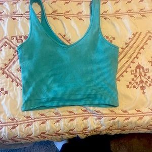 Hollister teal tank crop top